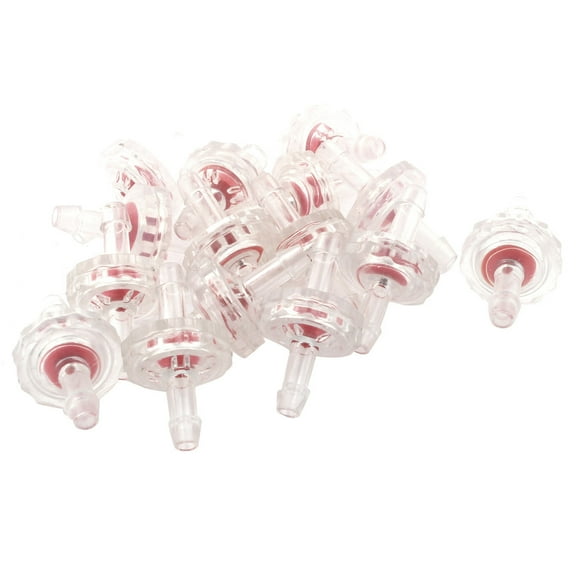 Unique Bargains 15 Pcs 5mm Dia Plastic Aquarium Air Pump Non-Return One Way Check Valve
