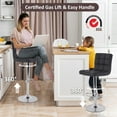 thumbnail image 6 of YRLLENSDAN Tall Bar Stools Set of 2 High Bar Chairs Kitchen Bar Stools Swivel Adjustable Bar Stool Leather Island Chairs Set of 2 Counter Height Bar Stools with Back,Black, 6 of 8