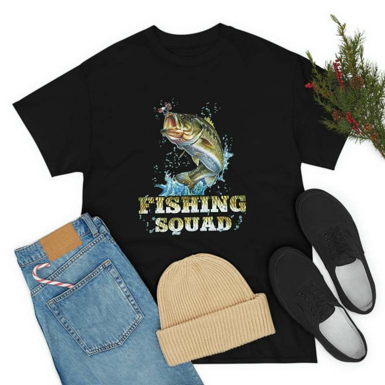 Familyloveshop LLC Fishing T-Shirts Funny Fishing T Shirts for Men Fishing  Squad Tshirt Fathers Day Gift