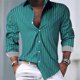 thumbnail image 1 of Camisa de hombre 2024 de manga larga con cuello casual, nueva camiseta para exteriores de moda y cómoda para hombre en talla grande 6XL, 1 of 6