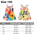 thumbnail image 2 of Vestido de verano para niñas pequeñas, vestido informal floral con tirantes, vestido de fiesta para niñas sin mangas, vestido de verano para la playa, 130cm, 2 of 5