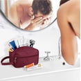 thumbnail image 4 of Toiletry Bag, Large Capacity Travel Bag for Toiletries, Waterproof Oxford Fabric Toiletry Organizer for Travel, Business Trips and Daily Use, Travel Essentials Burgundy, 4 of 7