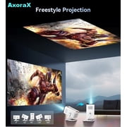 Mini Projector with WiFi and Bluetooth,Support 4K 1080P Portable Projector with Dual Band WIFI6 5G Wireless 5.4 Bluetooth Android 11,170 ANSI Lumens, 180° Rotatable, Auto Keystone Correction