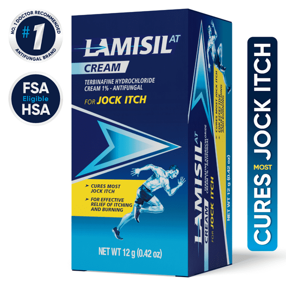 Lamisil Jock Itch Cream, 1 Week Antifungal Treatment, Prescription Strength Terbinafine, .42 oz