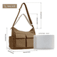 thumbnail image 2 of Bolso De Mensajero De Lona Multifuncional Con Bolsillos Xtellar cafe, 2 of 3
