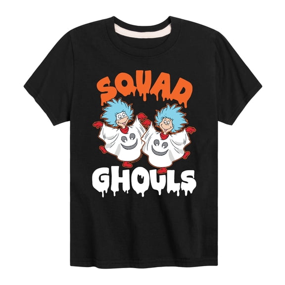 Dr. Seuss - Squad Ghouls Thing 1 and Thing 2 - Toddler And Youth Short Sleeve Graphic T-Shirt