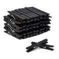 thumbnail image 1 of 50 pinzas de madera para la ropa, pinzas para fotos, agarre fuerte, tamaño compacto, portátiles, resistentes, para manualidades, pinzas para la ropa de colores, color negro, 1 of 4
