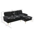 thumbnail image 7 of Sectional Sofa Couch with Sturdy Metal Feet, L-Shaped Modular Couch with Chaise, 3-Seater Chenille Sofa with Soft Padded Seat for Living Room, Bedroom, Easy Assembly, 7 of 7
