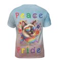 thumbnail image 2 of Peace Love Pride Siamese with Rainbow Sunglasses LGBT LGBTQ+ All Over Print 3D Shirt Unisex Merch Cat Lover Kitten Owner Gifts - 01004, 2 of 6