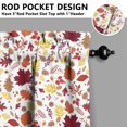 thumbnail image 3 of Fall Kitchen Curtains 39 Inch Short - 32Panel Set, Autumn Harvest Print, Rod Pocket Window Treatment for Thanksgiving, Farmhouse, Cafe, Living Room - Machine Washable, 3 of 4