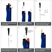 MK Lighter 9G Flint Strike Refillable Lighters, Ideal to use as Candle Lighters, Lighters in Bulk, BBQ Lighters, Butane Lighters, Classic Pocket Lighters. (9G HUE)