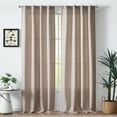 thumbnail image 2 of Curtainking Rideaux Taupe pour Salon 84 Pouces Rideaux en Lin Texturé Filtrant la Lumière Rideaux à Pattes Arrière Tissage Décontracté Rideaux à Pattes Arrière 2 Panneaux, 2 of 8