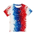thumbnail image 2 of Cethrio 4th of July T-shirts for Boy, Soft Summer Short Sleeve 2026 Graphic Tees Multicolor Size 14-16, 2 of 4