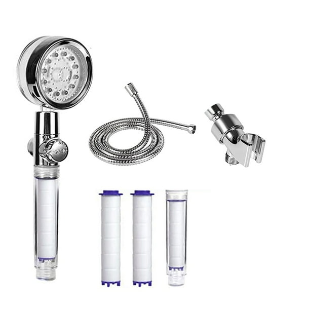LED Shower Head with Handheld,High Pressure Hydro Jet with Hose, Holder