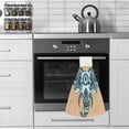 thumbnail image 5 of 2 Pcs Hanging Towels, Dish Towels Indian Decorative Elephant Absorbent Hand Towels with Hanging Loop Washcloth for Bathroom Kitchen, 5 of 6