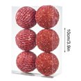 thumbnail image 3 of HomeDM Christmas Balls 6Pcs Red Shatterproof Ornaments Balls 10cm/3.94" Christmas Tree Hanging Pendant for Holiday Wedding Party Home Decor, 3 of 5