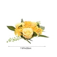 thumbnail image 3 of HuiXinOu Silk Rose Wreath with Candlestick - Artificial Floral Arrangement for Wedding, Party, Table Decor, February 14 Romantic Ambiance, Home Celebration, 3 of 6