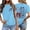 71Sky Blue383, variant on Stars And Stripes Graphic T Shirt For Women Short Sleeve Crew Neck Patriotic Tee Independence Day USA Celebration T-Shirts Holiday Party Versatile Tops L