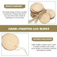 thumbnail image 6 of TABLZONE Round Wooden Ornaments Khaki Unfinished Craft Circles for Decoration, 6 of 6