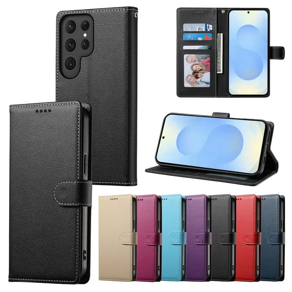 For Samsung Galaxy A16 A06 A26 A36 A56 A55 Wallet Case  Shockproof Magnetic Closure PU Leather Folio Flip Phone Cover