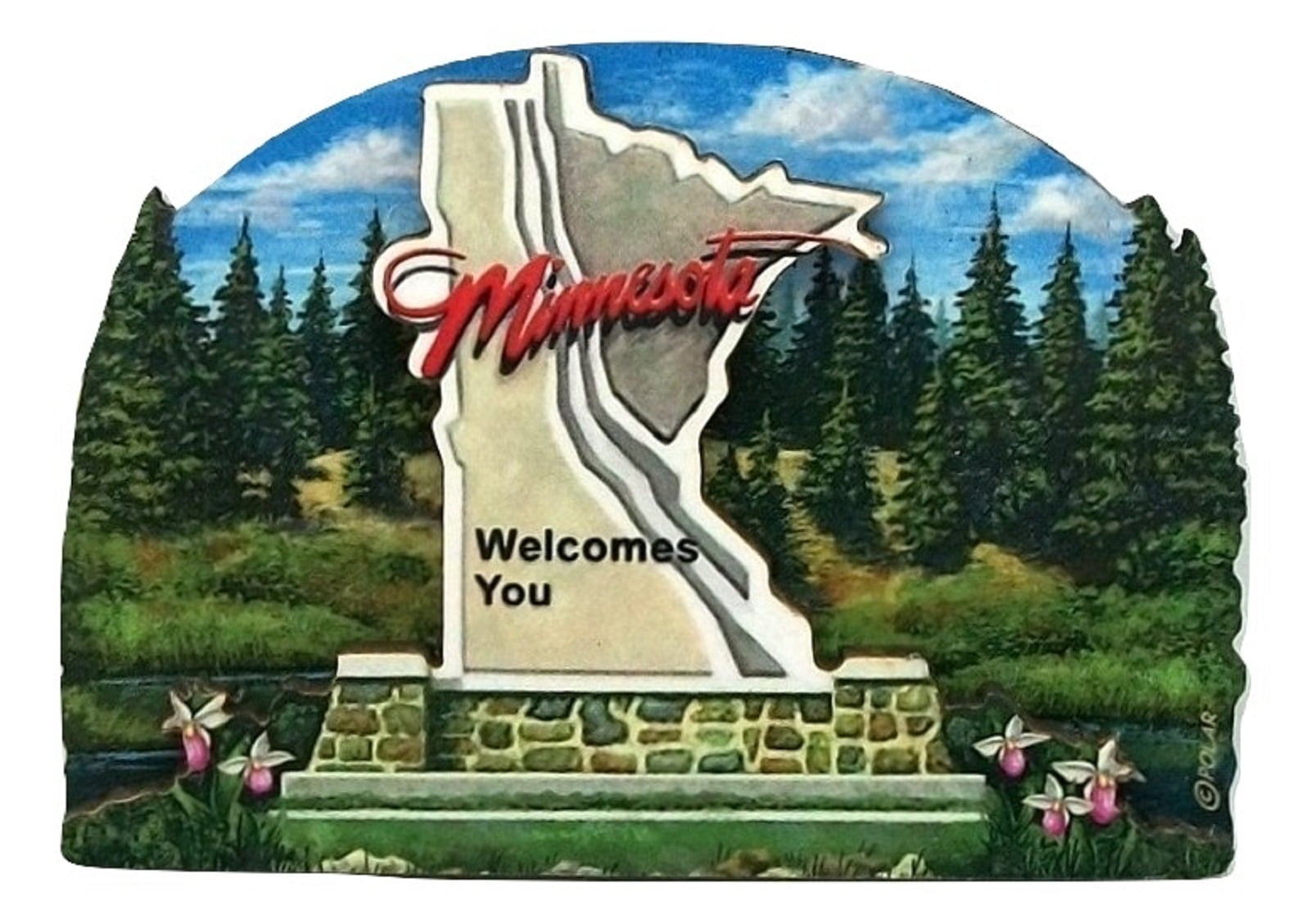 Minnesota State Sign Artwood Fridge