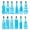 Blue, variant on Small Mini Clear Vintage Glass Bottles with Corks, Mini Vases, Decorative, Potion, Assorted Design Set of 12 pcs, 4.6 Inch Tall (11.43cm), 1.4 Inch Wide (3.56cm)