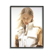 Stupell Industries Woman in Riding Jacket Beauty & Fashion Painting Black Framed Art Print Wall Art, 11 x 14