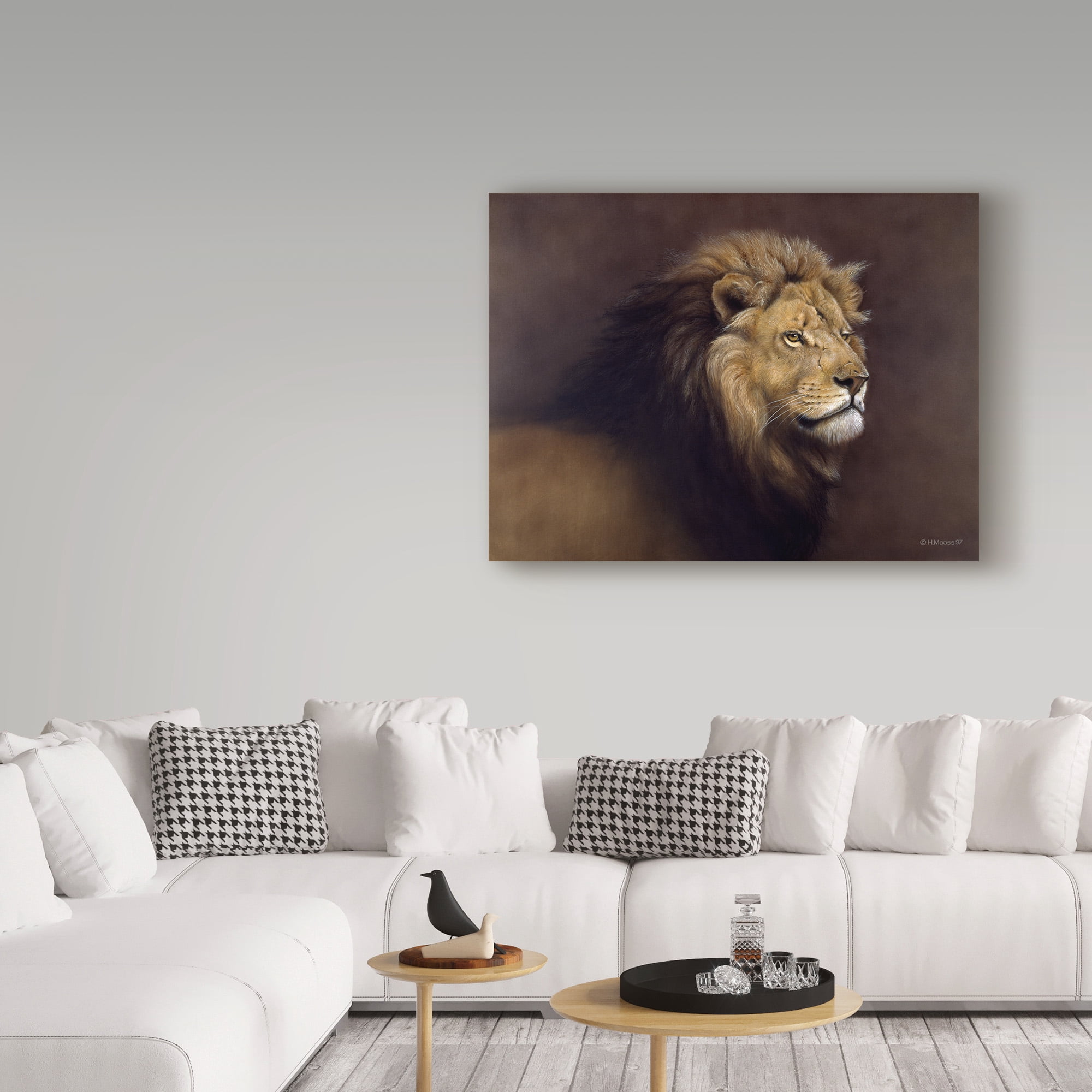 Trademark Fine Art 'Lion Male' Canvas Art by Harro Maass