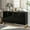 Black#3, variant on Dining Room Sideboards, TREXM Modern sideboard with Four Doors, Metal handles & Legs and Adjustable Shelves Kitchen Cabinet (Black), Black Wooden Sideboards,Particle Board Wooden Servers