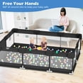 thumbnail image 6 of babyeap Baby Playpen,71*50 Inch Extra Large Baby Playards for Babies and Toddlers,Fence Baby Play Yards for Indoor & Outdoor with Breathable Mesh,Black, 6 of 7