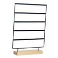 thumbnail image 5 of Segolike 5 Tier Earring Display Stand Wooden Base Ornament Supplies Shop Hanging Rack Black, 5 of 8
