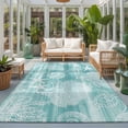 thumbnail image 2 of Area Rugs 4'x6'. Turquoise Coastal Carpet Runner Indoor Outdoor Rugs Home Decor Aesthetic, Nautical Coral Starfish Shell Turtle Summer Non Slip Mats Washable Accent Rug for Living Room Bedroom, 2 of 8