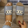 thumbnail image 6 of Mepaouo Women's Slide Sandals Comfortable Arch Support Summer Shoes Orthotic Slip on Wedge Sandals, 6 of 8