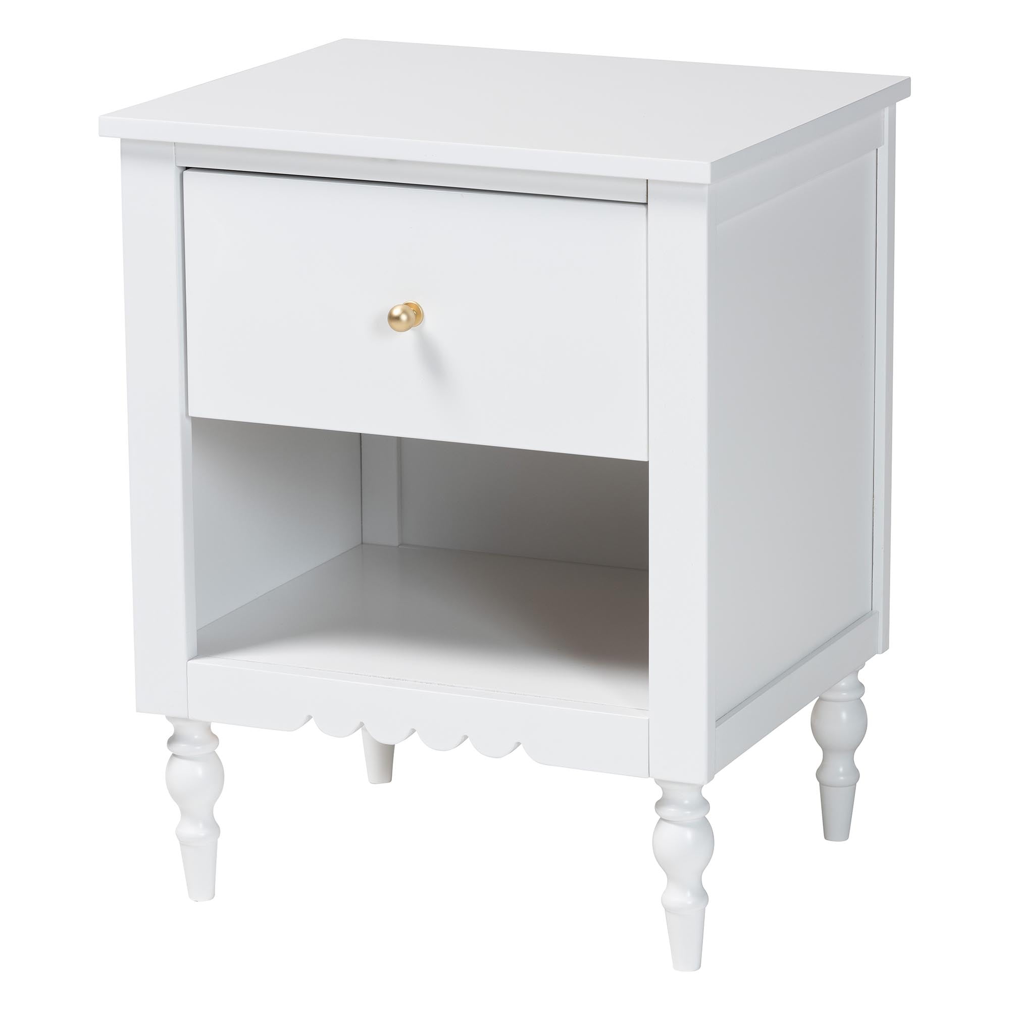 Baxton Studio Roni Modern Bedroom Set, Twin, White