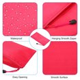thumbnail image 4 of Unique Bargains Waterproof Zipper File Bags, A6 Document Holders for Office, Rose Red 3 Pack, 4 of 6