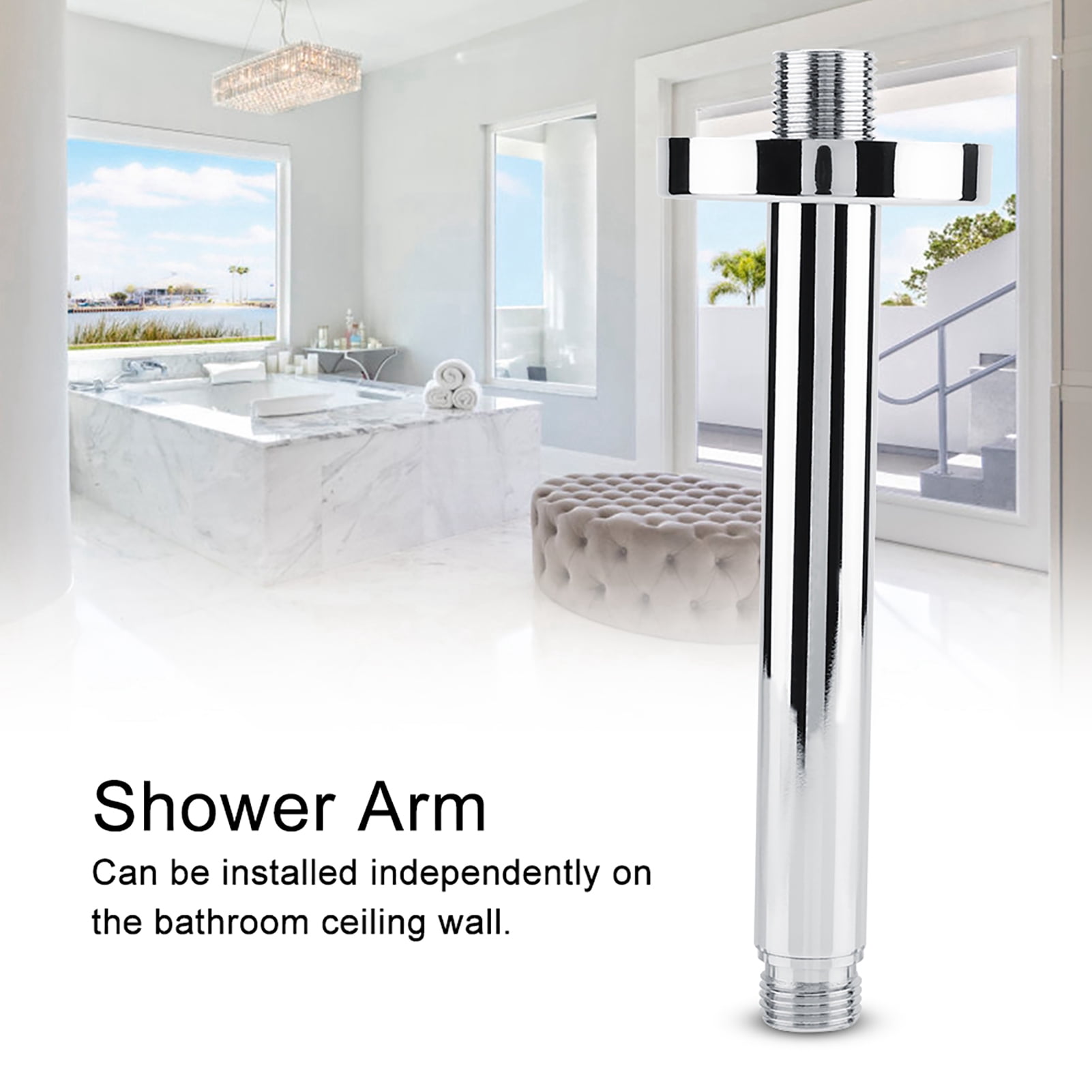 Shower Arm Shower Arm Pipe Shower Head Extension Stainless Steel Shower