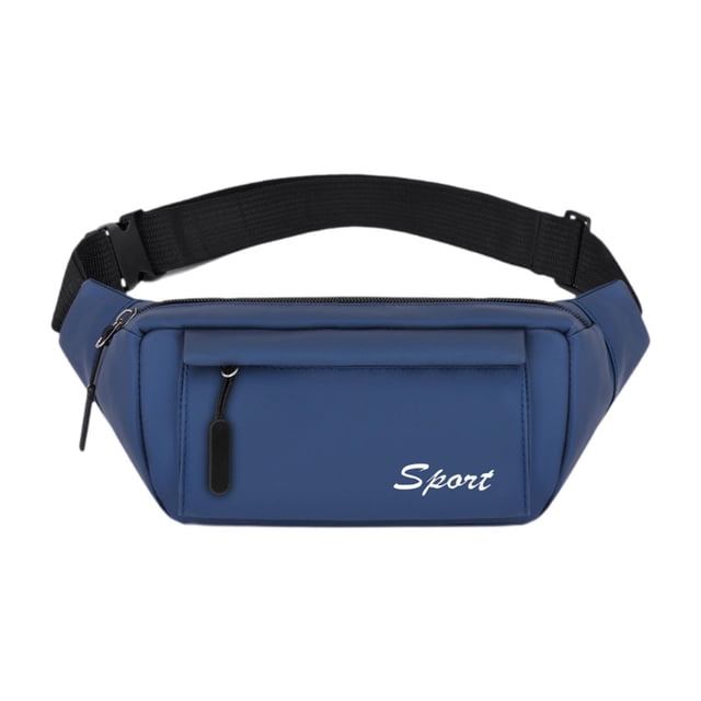 Fanny Pack Bolso de viaje elegante bolso de pecho para ciclismo, camping, entrenamiento, gimnasio, senderismo Azul