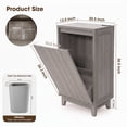thumbnail image 2 of Poshby 20''W Tilt Out Trash Can Cabinet with Odor Control, Soft-Close Door for Kitchen Bathroom, Gray, 2 of 9