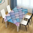 thumbnail image 4 of Yayeee Tablecloths 60" x 90" Rectangle Wrinkle Resistant Party Table Cover, Purple Art Pattern, 4 of 8