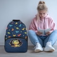 thumbnail image 2 of Uorisanigo Cute Dinosaur Backpack with Padded Straps, 17 Inch Durable Toddler School Bag for Preschool Kindergarten, Breathable Casual Daypack for Kids 5-12, 2 of 7