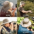 thumbnail image 5 of Fishing Hat UPF 50+ Wide Brim Sun Hat for Men and Women, Mens Bucket Hat with UV Protection for Hiking Beach Hats (Khaki, 5 of 5