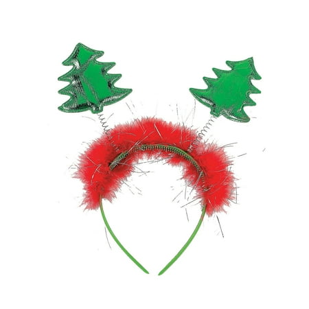Fun Express - Christmas Tree Headbopper for Christmas - Apparel Accessories - Hats - Head Boppers - Christmas - 1
