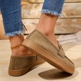 thumbnail image 5 of Wensltd Women's Loafers Slip On Flat Shoes Suede Upper Spring Autumn Daily Soft Walking Shoes, 5 of 9