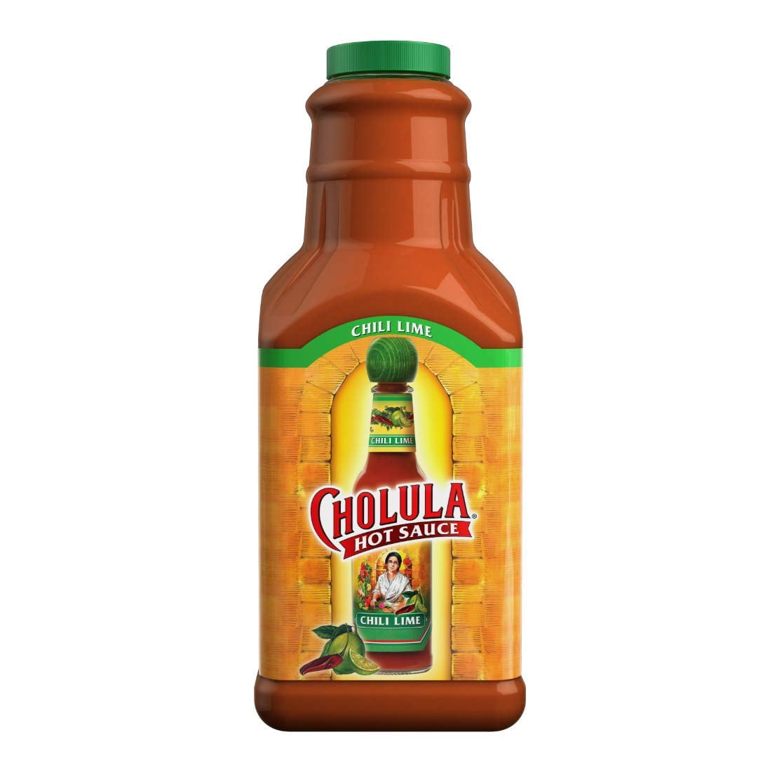 Cholula Chili Lime Hot Sauce, 64 Ounce Bottle, Gluten Free, Vegan, Low