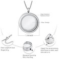 thumbnail image 2 of Personalized Glass Cremation Urn Necklace for Ashes Of Loved One Carry Photo Glass Memorial Urn Jewelry Stainless Steel Cremation Urn Locket for Human / Pet, 2 of 7