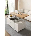 thumbnail image 4 of Mesa de centro elevadora multifuncional para apartamento pequeño, mesa de comedor integrada con taburete, sala de estar plegable y móvil, 4 of 4