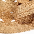 thumbnail image 5 of Boho Farmhouse Jute Circle Rug, Reversible Rustic Coastal Area Mat Natural Jute 7A, 4 FT, 5 of 5