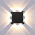 thumbnail image 1 of Modern 8W COB LED Indoor Outdoor Wall Light, IP65 Waterproof Aluminum Wall Lamp, 3000K Warm White Light for Garden Corridor Bedroom, Black, 1 of 5