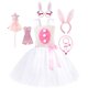 thumbnail image 2 of Bebé niñas conejo blanco Cosplay tutú vestidos Pascua conejito fiesta de cumpleaños ropa para niños princesa niño vestido de baile disfrazXXL (10-12T) Gao Jinjia LED, 2 of 2