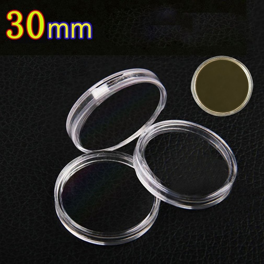 Coin Collection box Xgz 100pcs 30/ mm moneta rotonda di plastica trasparente Storage box collezione di monete del display custodia organizer Container